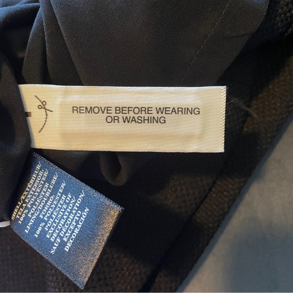 Ann Taylor sheath black dress size 4 with neckline detailing - Picture 8 of 9